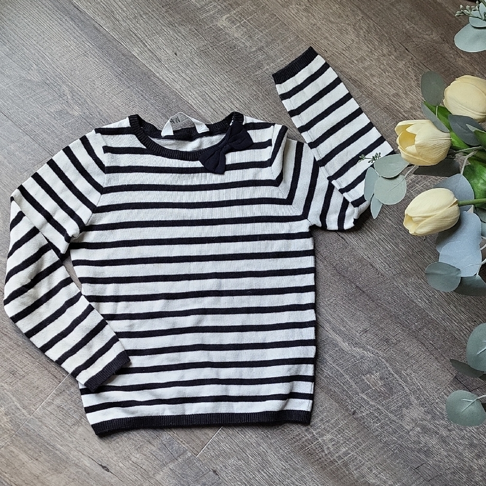 H&M Kids Black and White Striped Sweater
